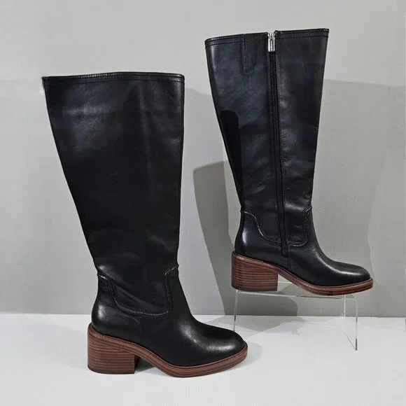 Vince Camuto Black Heeled Boots - Picture 4 of 14